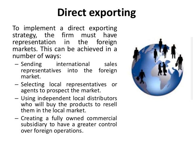 direct export strategy what is an export strategy?